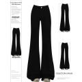 Woman American High Waist Slim Fit Bell Bottom Jeans Female Fashion Y2k Flare Pants Girls Elastic Designer Black Denim Trousers. 
