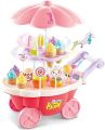 Luxury Sweet Shopping Battery Operated Plastic Ice Cream Trolley Pretend Role Play Educational Toy Set, LED, Music for Kids (Multicolour). 