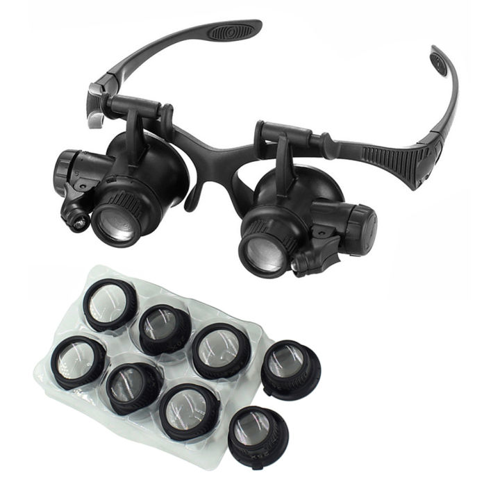 Magnifying%20Glass%2010X/15X/20X/25X%20Jeweler%20Watchmaker%20With%20LED%20Light%20Telescopic%20Headband%20Magnifier%20Glasses%20Reading%20Loupes%20Eyewear%20-%20Image%207