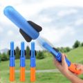 1-5pcs Hand-Propelled Rocket Launcher Toy Set Foam Rocket Children Outdoor Birthday  Funny Summer Garden Game Party Discount. 