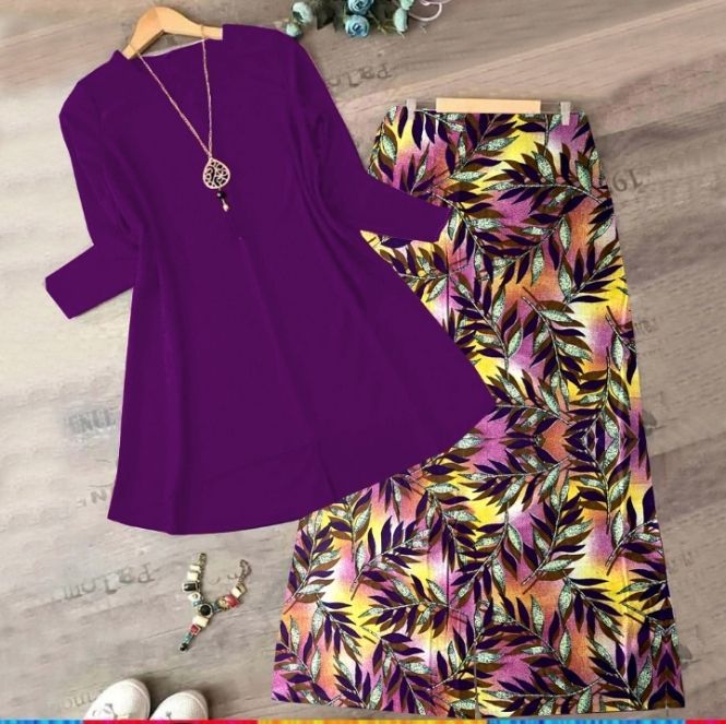 Stylish Casual Ware 2 piece Stitched Suit For Ladies Girls