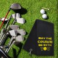 Funny Microfiber Premium Golf Towel, Embroidered Golf Towels for Golf Bags for Men&Women, Golf Accessories for Men Golfers. 