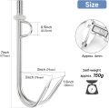 SANLIKE Big Fishing Hook 1/2 inch Thread 304 Stainless Steel Giant Saltwater Heavy Duty Fish Hook for Mackerel Large Fishes.