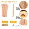 20pcs Wooden Candles Wick DIY Candle Making Kit Smokeless Candle Core with Clip Base Handmade Candle Wood Core Candlewick.