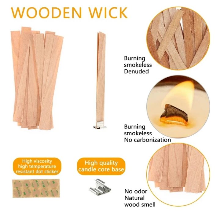 20pcs%20Wooden%20Candles%20Wick%20DIY%20Candle%20Making%20Kit%20Smokeless%20Candle%20Core%20with%20Clip%20Base%20Handmade%20Candle%20Wood%20Core%20Candlewick%20-%20Image%204