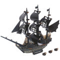 3D Wooden Puzzle Pirate Ship The Black Pearl DIY Building Assembly Wood Sailboat Model Kit Educational Toys For Children Kids.