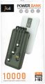 JCell Power Bank 10000 Mah 1 to 4 Phone Charger Charging Cables Included J-102. 