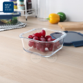 Superlock lunch box glass food storage box (Blue series). 