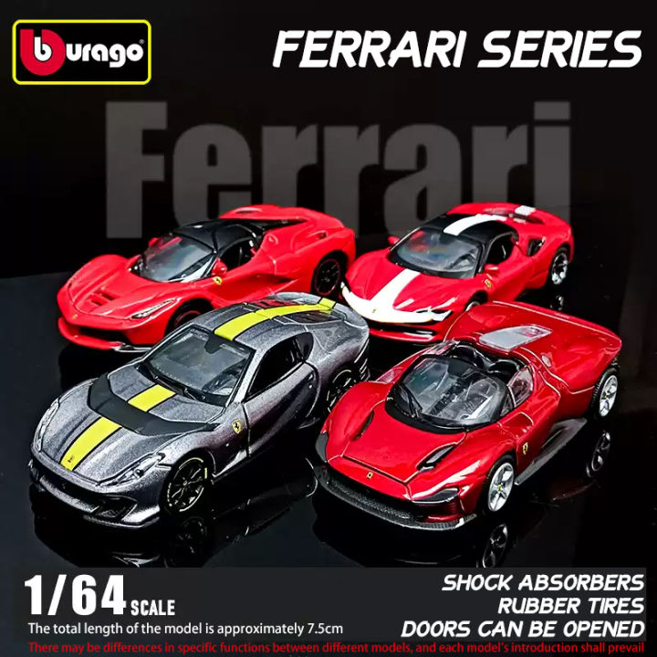 Bburago 1: 64 Ferrari series Multiple choices SP3 812 ENZO F40 F12TDF SF90 458 Car Die Casting Model Children's  Toy