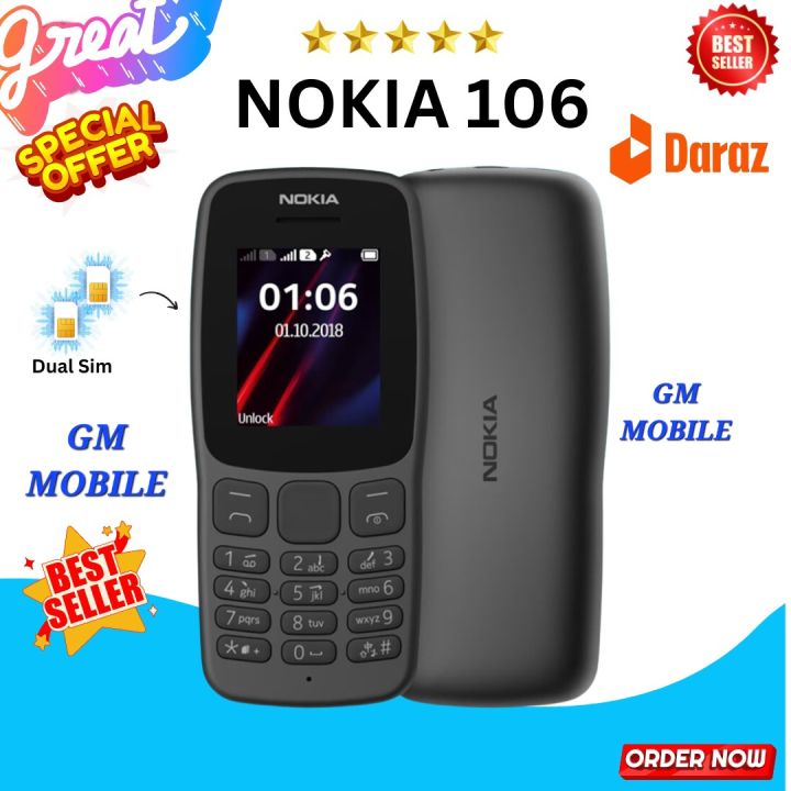 Nokia 106 double sim PTA approved mobile phone made by vetonam keypad cell