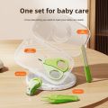 4 Pcs Small Baby Care Anti-clamping Nail Clipper Sets Stainless Steel Baby Nail Clipper Set Nail Trimmer Baby Essential Products. 