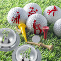 4Pcs Creative Funny Golf Ball Marker Stencil Stainless Steel Golf Ball Marker Custom Tool for DIY Accessories Golf Supplies.
