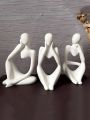Modern Abstract Concrete Figurine Set – Minimalist Thinking Sculptures for Home & Office Décor”. 