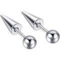 1Pair 16G 316L Stainless Steel Spike Stud Earrings, Screw Back Cartilage Tragus Conch Helix Piercing Jewelry for Women Men. 