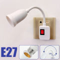 Direct Plug-in Rotary Lamp Head E27 Socket Lamp Bulb Holder with Switch EU US Plug Lamp Holder LED Table Lamp Led Base Lamp Base.