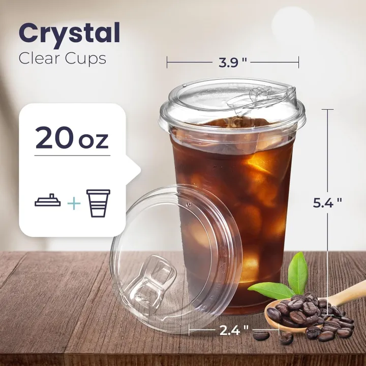10%20Clear%20Plastic%20Cup%20with%20Strawless%20Lids%2020/16OZ%20Disposable%20Cups%20for%20Iced%20Coffee%20or%20Juice%20Party%20Smoothie%20Milkshake%20Cold%20Drinks%20-%20Image%206