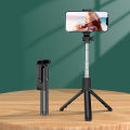 All In One Portable Tripod for iphone Selfie Stick With Fill Light Extendable Phone Stand for Tiktok Live BT Remote Control. 