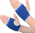 1 Pair Glove Hand Sweat Size Protective Cover Women and Men Blue Absorb Knitting Free for Outdoor. 