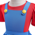 Super Bros Stage performance movie cosplay girls puff Sleeve Top+Dress Girl Halloween Birthday Party Cosplay. 