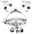 2.5X/3.5X  Dental LED Light Lamp Binocular Loupes Brightness Spot Adjustable Dental Lab 5W Headlamp For Surgical Headlight. 