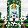 1pc Green Soccer Decorative Photo Booth Frame Birthday Sports Went Party Decors Background. 