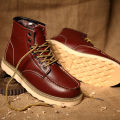 Genuine Leather Men Desert Boots Casual Outdoor Soft Sole Walking Shoes Outdoor Lace Up Boots High Quality Male High Top Shoes. 