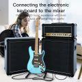 6.35mm Instrument Cable 6.35mm Mono Jack 1/4" TS Cable Unbalanced Guitar Patch Cords/Instrument Cable Male to Male. 