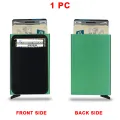 Rfid Smart Credit Card Holder Wallets Metal Slim Pop Up Minimalist Men Wallets Black Male Purse Money Bags Carteira Masculina. 