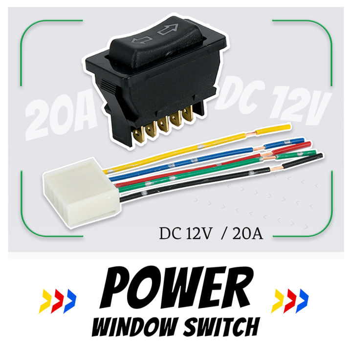 Universal%20Auto%20Car%20Power%20Window%20Switch%20Lifting%20Switch%205%20Pin%20DC%2012V%2020A%20Blue/Red%20Light%20Color%20And%20Harness%20-%20Image%206