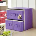 3 Drawer Fabric Storage Box Organizer Makeup organizer socks undergarments multipurpose organizer ( 30 * 30 * 20 cm.). 