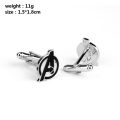 16 Styles Men's Cufflinks Superhero Movie Design High-Quality Alloy Material Black Cufflinks.