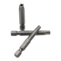 7pc Hexagonal Handle Five Star Hollow Screwdriver Head with Hole S2 Magnetic Screwdriver Head T10-T40 Tool Set. 