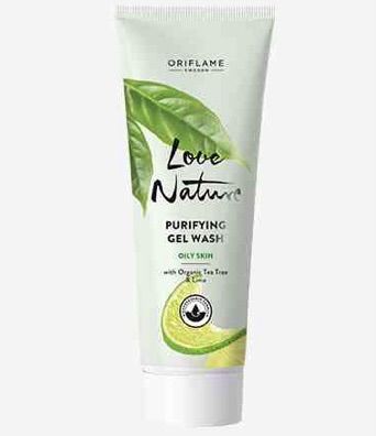 Love Nature Purifying Gel Wash with Organic Tea Tree & Lime