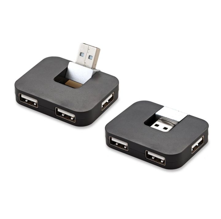 Mini USB Hub 4-port USB Splitter Rotatable USB Hub Expander for PC Laptop USB Data Transfer Mobile Charging