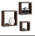 set of 3 wall mounted wooden shelf box shape storage shelf ,book shelf ,wall.decor home decor. 
