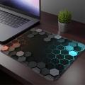 Colored Hexagonal Geometric Pattern Mouse Pad Game Console Pad Keyboard Mouse Pad office Pad Computer Laptop Pad Desk. 
