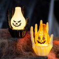 New Halloween Pumpkin Lamp Ghost Hand Light Spooky Scene Setting Prop Eerie Atmosphere Party Decoration Essential Upgrade. 