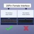 Internal USB 19Pin 20pin Mini USB3.0 Male to Female Adapter Low Profile Header USB Extension Flat Cable for Motherboard. 