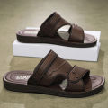 Summer Men's Sandals Leisure Beach Shoes Male Holiday Slippers Outdoor Retro Comfortable Casual Sandals leather Men Slippers. 