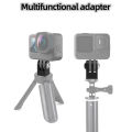 For GoPro Tripod Mount Adapter 1/4 Inch Aluminum Alloy Monopod Adapter For GoPro Hero 13 12 11 10 9 Insta360 X4 X3 DJI Action 3. 