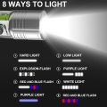 Super Bright L2 LED Flashlight Fixed Focus Lighting White Red Blue Purple Multi Color Lights Fishing Searching Camping Lantern.