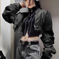 Harajuku Retro Coat Costume Spring Autumn Punk Gothic Jacket  Rock Vest Suit Top Uniform Carnival Clothes Outfit Props. 
