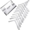 Miwayer 10-piece kit - 1 guitar measuring tool and 9-piece T-shaped guitar ruler. 