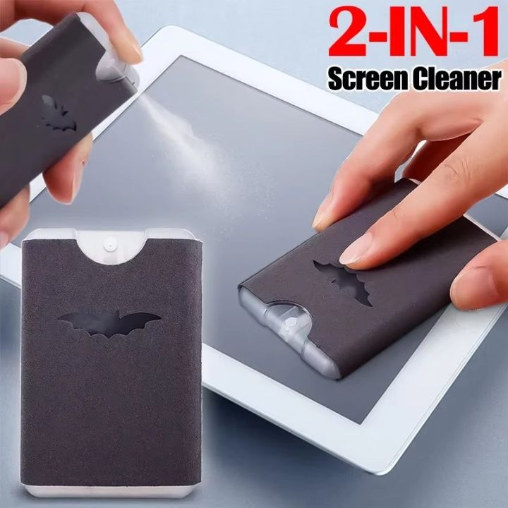 2 in 1 Microfiber Screen Cleaner Spray Bottle Mobile Phone Tablet Computer Microfiber Cloth Cleaning Wipes For iPhone Mi