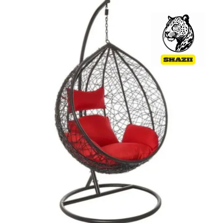 Hanging%20chair%20&%20Hanging%20swing%20With%20stand%20and%204%20red%20cousins%20-%20Image%206