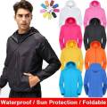 Fishing Rain Wind Breaker Coat For Men Women Waterproof Jacket Hiking Climbing Clothes Sun Protection Quick Dry Rain Coat. 