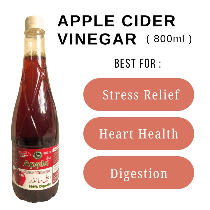 Olive Asia Apple Cider Vinegar 800 ml Balance Lipid Metabolism,  Cleans Arteries, Reduces High BP, And Oxidative Stress