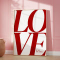 Modern Retro Love Poster Vintage 70s Love Quote Red Typography Wall Art Canvas Painting Posters For Living Room Home Decor. 