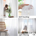 Shading Solid White Sheer Curtains for Living Room Decoration Window Curtains for Kitchen Modern Tulle Voile Organza Curtains. 