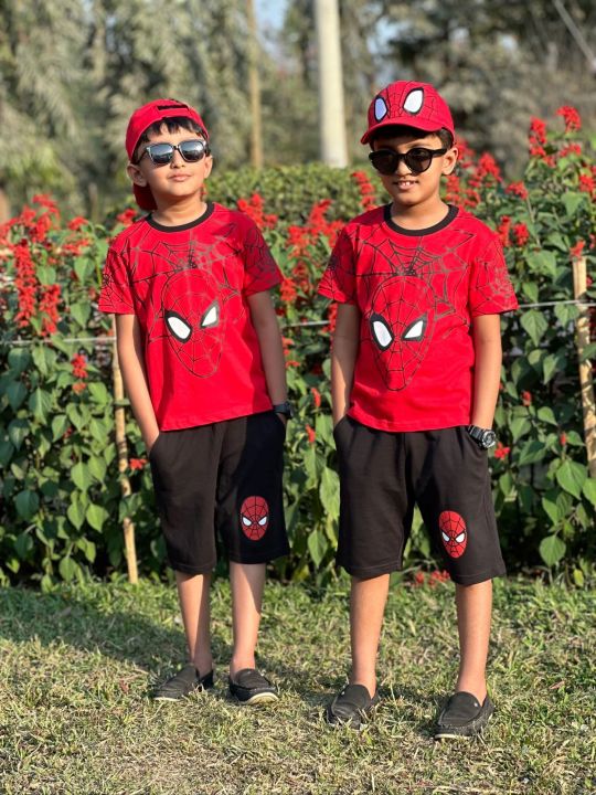 Eid%20Special%20Most%20Popular%20Spiderman%203%20PCs%20Baby%20Combo%20Pac%20T-Shirt%20,Pant%20and%20Cap%20for%202-9%20years%20baby%20-%20Image%202